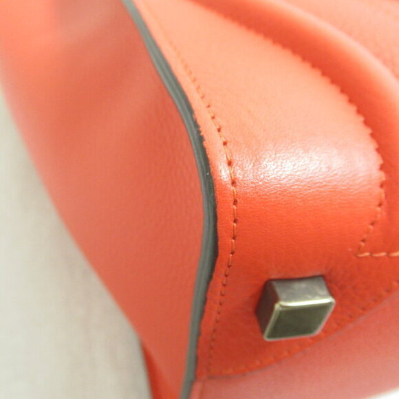 Celine Luggage Tote Bag Leather Orange - Picture 7 of 10
